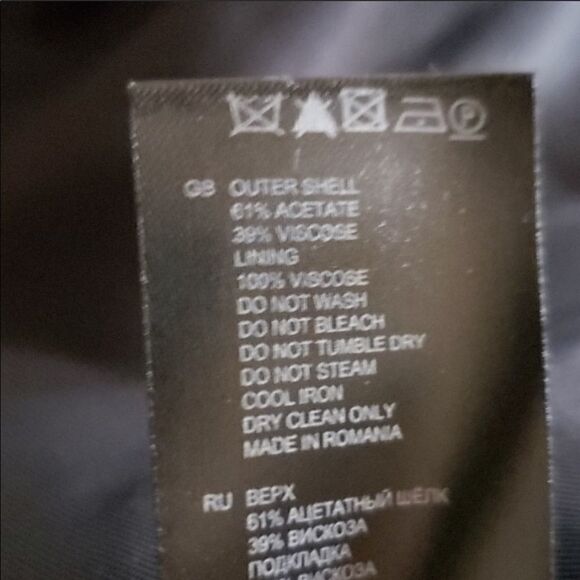 𝅺euc Reiss Lissy Bonded Soft Draped Blazer Jacket in Black Size medium - Picture 8 of 8